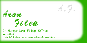 aron filep business card